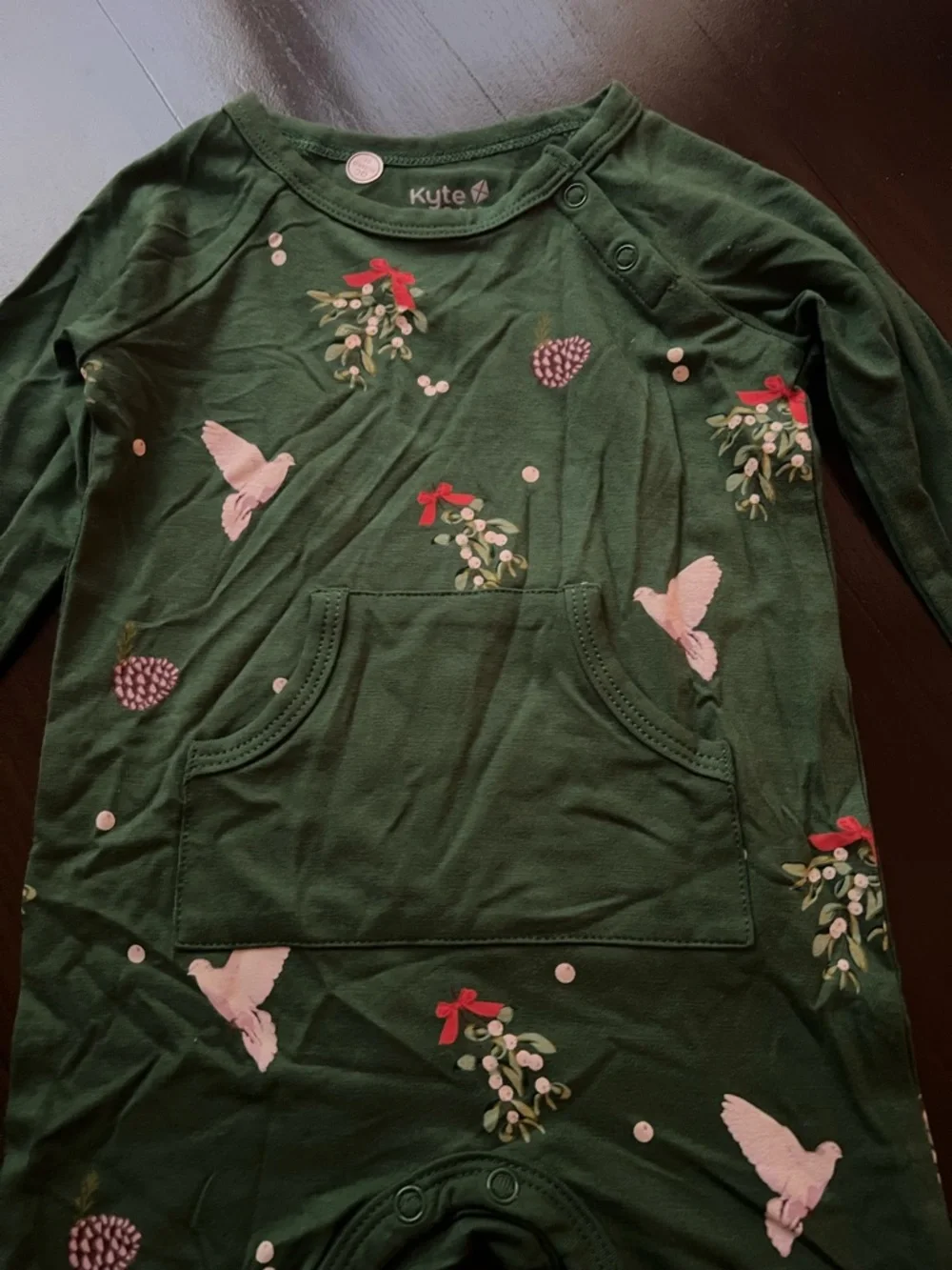 New - Kyte Baby Holiday Bamboo Romper with Pocket
